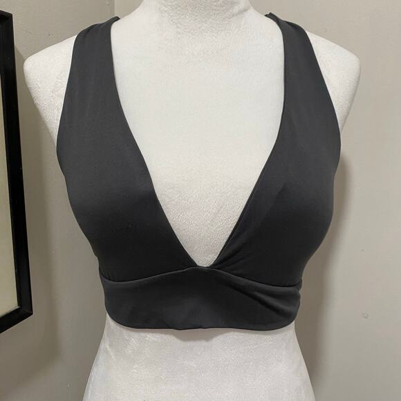 New With Tags  SO  Brushed Micro Crossback Plunge Plus Size XXL Charcoal Grey - Picture 1 of 9